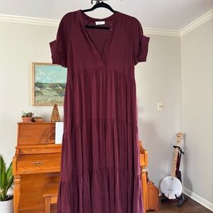 Bohme Amanda Dress Burgundy XS